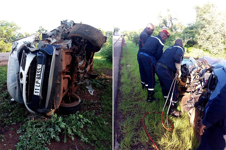 Burkina: 1 mort et 03 blessés dans un accident de circulation dans le village de Koumbia sur la route nationale n°1