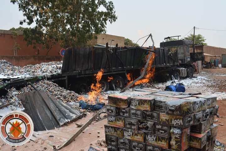 Ouagadougou: 60 tonnes d’alcool partit en fumée