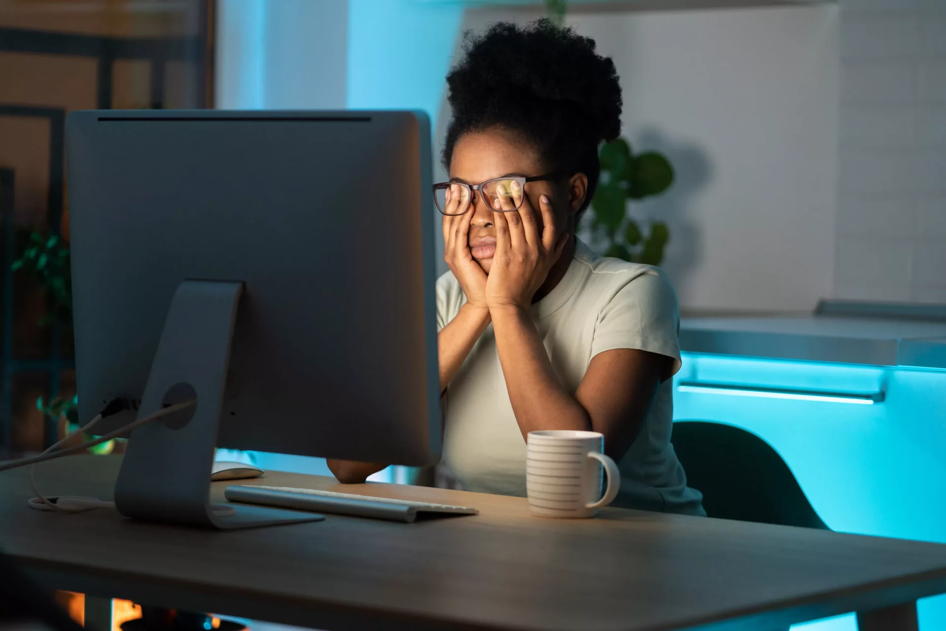 Les écrans d'ordinateur et les yeux