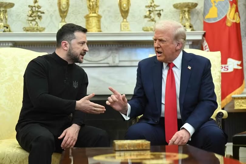 Le président Volodymyr Zelensky (g.) et son homologue américain Donald Trum