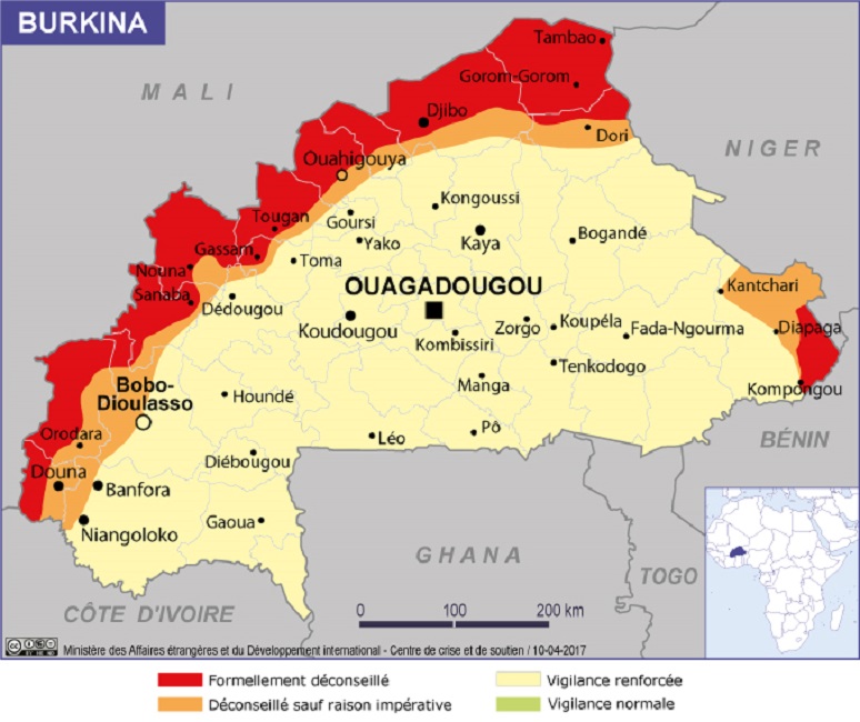 Burkina: l’Ambassade des Etats Unis met en garde ses ressortissants contre de probable attaque