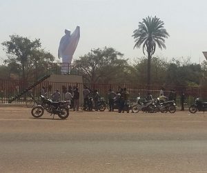 Statue de Thomas Sankara: elle était prévu pour être installé dans un carrefour important de la ville de Ouagadougou