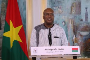 Message à la nation de son excellence monsieur Roch Marc Christian Kabore Président du Faso, sur l’épidémie du covid 19.