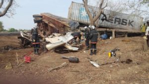 Axe Ouagadougou-Koupela: un accident de 2 camions remorques fait 3 morts