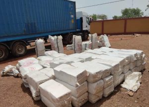 Saisie record de drogue : le Bureau des Douanes de Ouessa saisit près de trois (03) tonnes de chanvre indien.