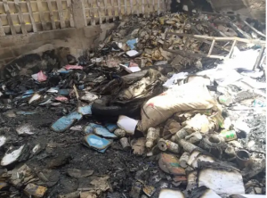 Kombissiri: Le magasin de stockage de vivres du district sanitaire parti en fumée
