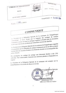 Les Cortèges de mariage à Ouagadougou désormais limités…