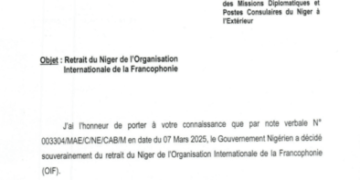 Le Niger se retire de l’Organisation internationale de la Francophonie