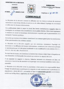 Contenus terroristes sur les réseaux sociaux : le gouvernement burkinabè met en garde