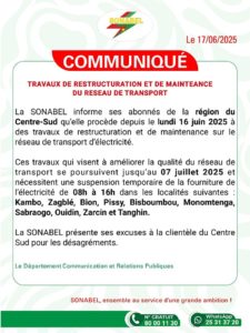 Centre-Sud : Coupures d’électricité prévues du 16 juin au 7 juillet 2025