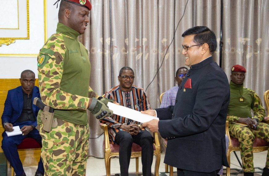 Coopération Inde-Burkina Faso : le nouvel Ambassadeur accrédité met l’accent sur les secteurs clés