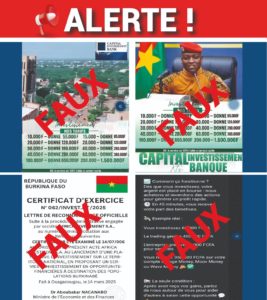 Alerte arnaque en ligne : une fausse annonce d’investissement usurpe le nom du Président du Faso