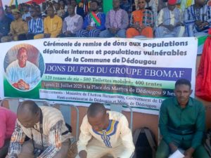 Dons d’EBOMAF aux PDI : plus de 1,7 milliard FCFA remis à Dédougou