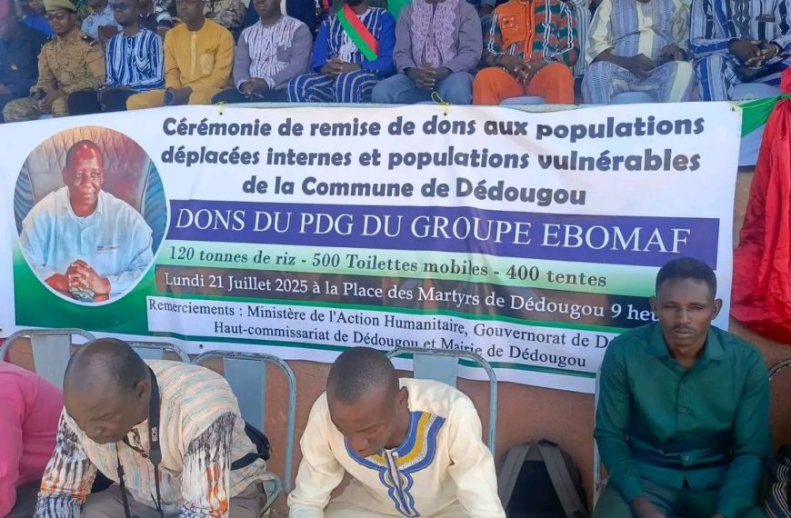 Dons d’EBOMAF aux PDI : plus de 1,7 milliard FCFA remis à Dédougou