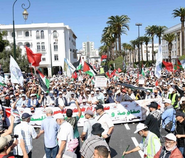 Des milliers de Marocains soutiennent le peuple palestinien