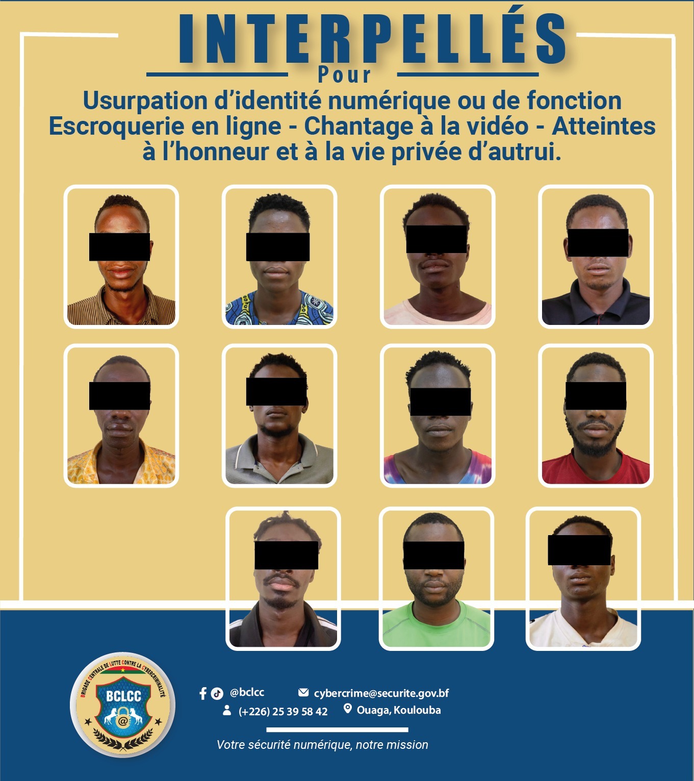 Opération Cyber-Balayage 2025 : 22 interpellations et plus de 18 millions FCFA de préjudice
