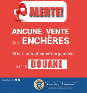 Arnaque ventes aux enchères alerte BCLCC