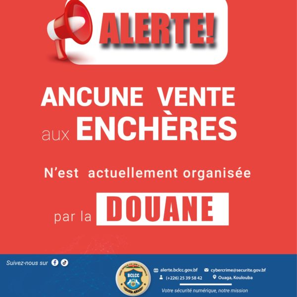 Arnaque ventes aux enchères alerte BCLCC