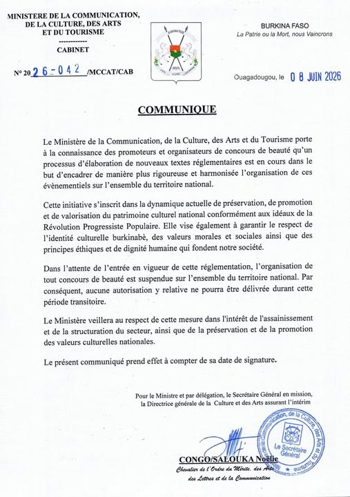 Concours de beauté au Burkina : l'organisation suspendue